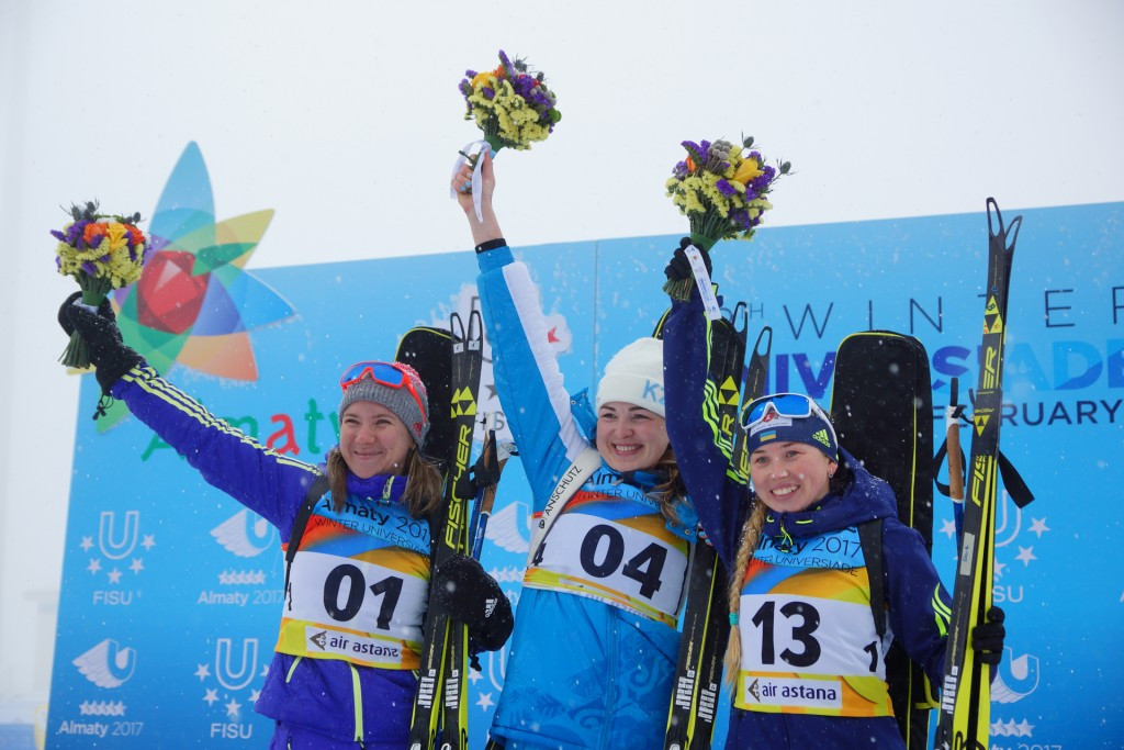 Biathlete Raikova wins hosts Kazakhstan's first gold medal of 2017 Winter Universiade