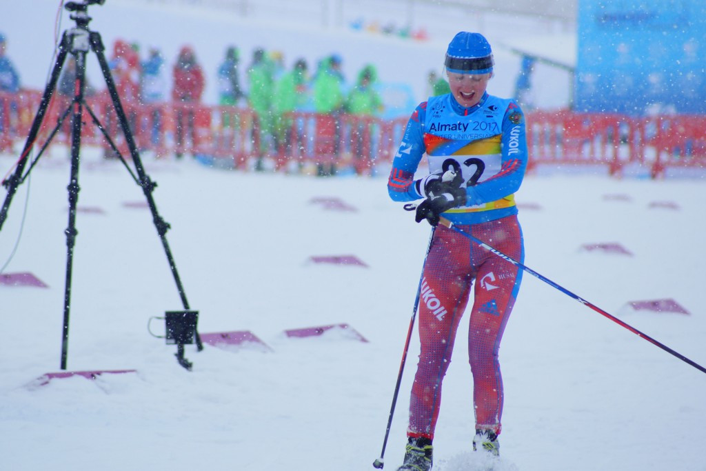 Russia's Anna Nechaevskaya won the women's five kilometres pursuit free event ©Almaty 2017