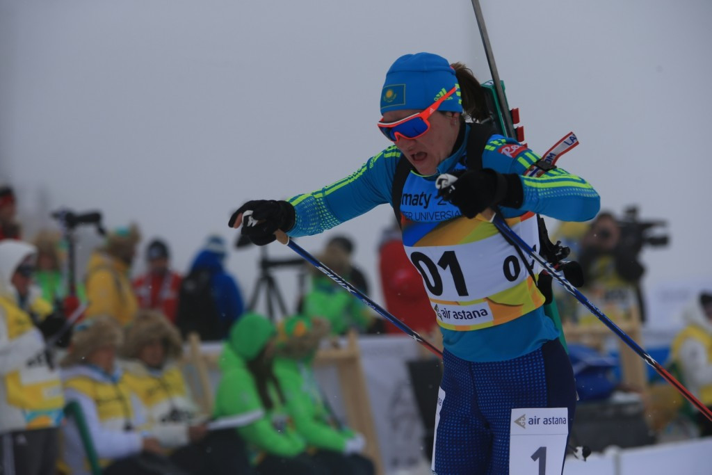 Galina Vishnevskaya ensured a one-two finish for Kazakhstan ©Almaty 2017