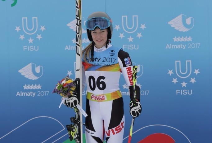 Russia's Anastasiia Silanteva posted the second-fastest super-G run to win the women's alpine combined event ©Almaty 2017