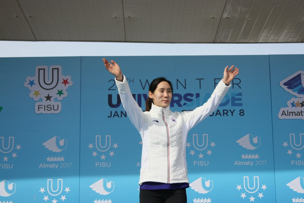 Kim Hyunyung won South Korea’s second speed skating gold medal of the 2017 Winter Universiade today as she triumphed in the women’s 500m race ©Almaty 2017