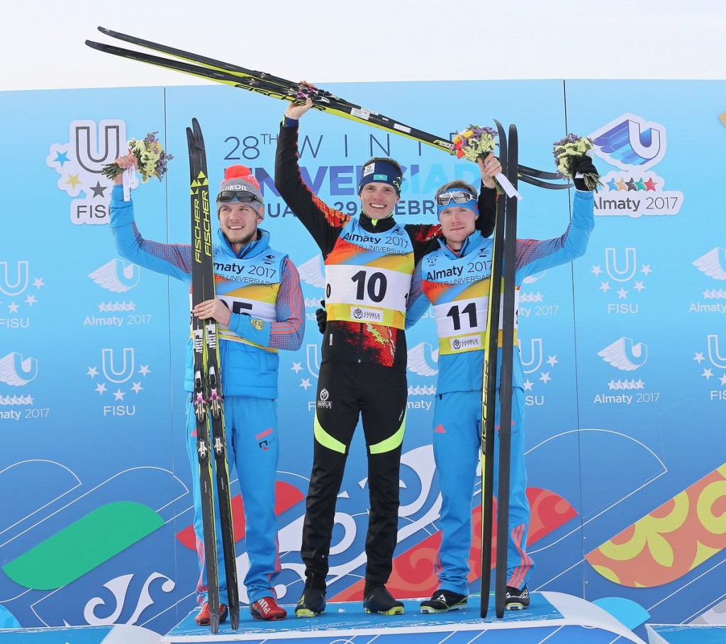 Home favourite Ivan Lyuft ended Russia’s domination of the cross-country skiing events at the 2017 Winter Universiade after holding off Vladimir Frolov and Egor Berezin to take the men’s sprint classic title ©Almaty 2017