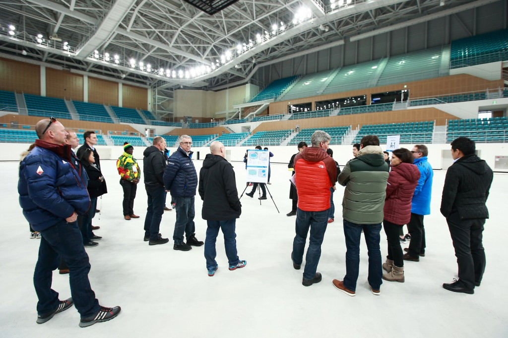 Officials gather during the Chef de Mission Seminar site visits ©Pyeongchang 2018