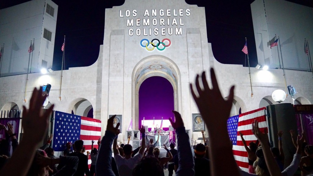 Los Angeles 2024 held a morning party to coincide with the candidature file submission ©Los Angeles 2024