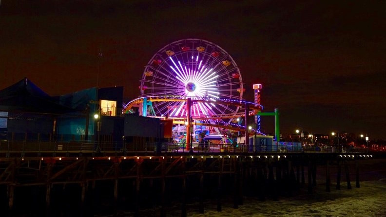 Los Angeles 2024 projected their logo onto the Pacific Wheel on Santa Monica Pier ©Los Angeles 2024 
