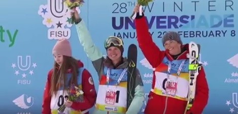Kazakh duo secure double-double in Winter Universiade moguls competition