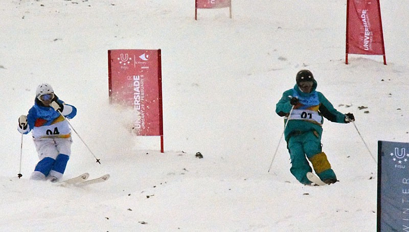 It was the second time in two days Yuliya Galysheva won a moguls gold medal in Almaty ©Almaty 2017