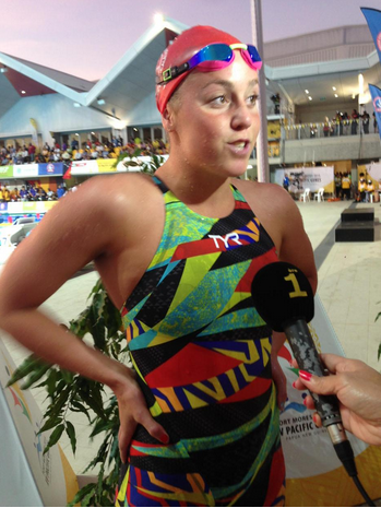 New Caledonia's Lara Grangeon added a further two gold medals to the two she won yesterday ©Molé René/Twitter 