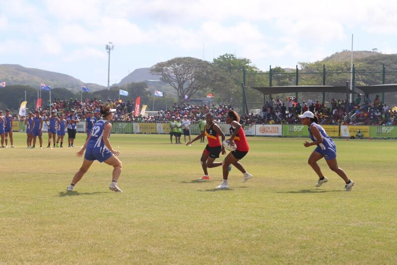The hosts also won double gold in touch football as their men's and women's teams recorded victories over Samoa in both finals