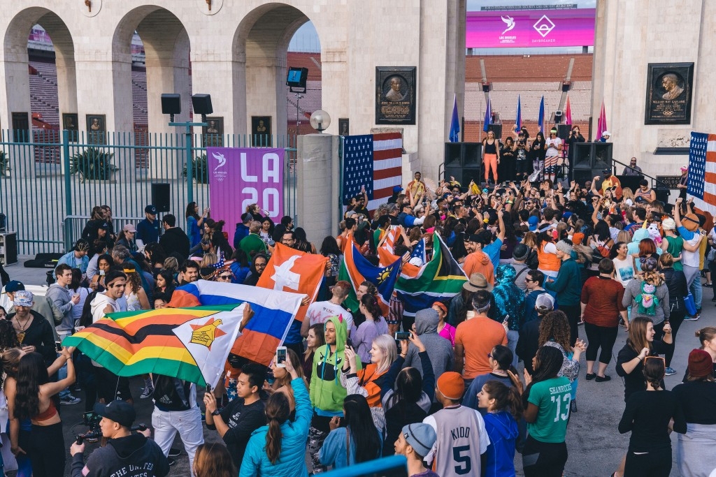 Los Angeles 2024 held a celebratory event to mark the submission of their candidature file ©Los Angeles 2024