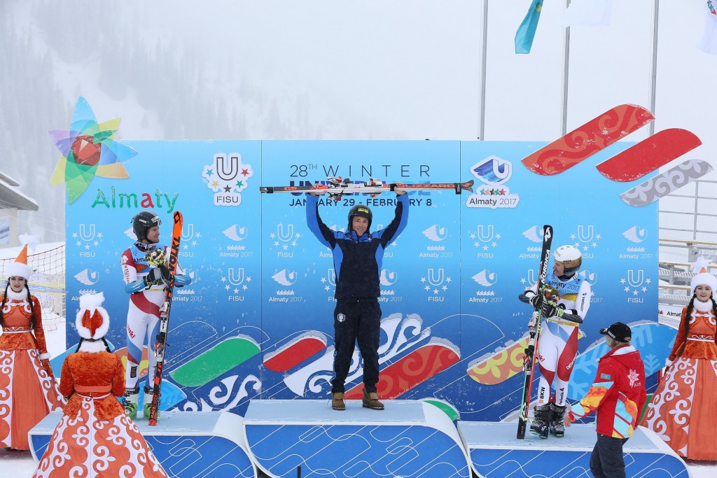 Bosca posts fastest second run to win men's giant slalom at Winter Universiade