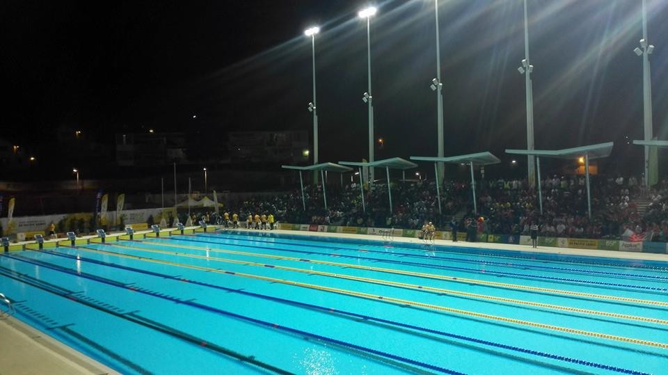 There was another packed-out crowd at the picturesque Taurama Aquatic Centre for the second night of swimming finals ©Justin Tkatchenko/Facebook