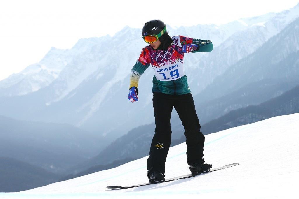 Belle Brockhoff, pictured competing at Sochi 2014, won the women's event in the Bulgarian resort ©Getty Images
