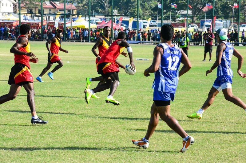 Papua New Guinea's men's touch football team edged a narrow gold medal match with Samoa 8-7 to take the title ©Port Moresby 2015
