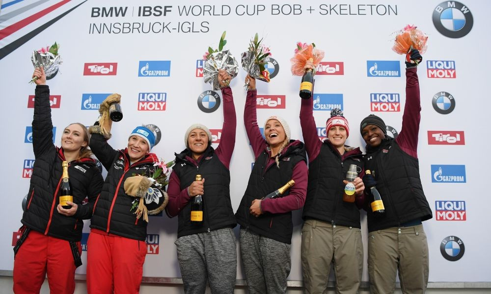 Elana Meyers Taylor earned her fourth straight World Cup win ©IBSF