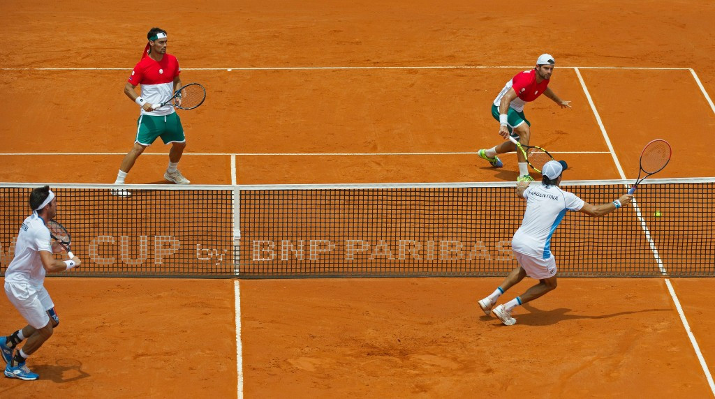 The doubles match in Buenos Aires required a tie break in the final set to settle matters ©Getty Images