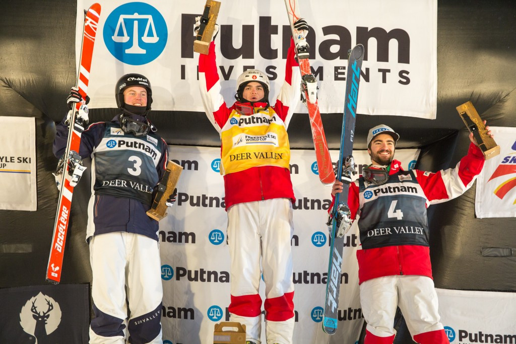 Kingsbury enters record books with moguls win in Deer Valley
