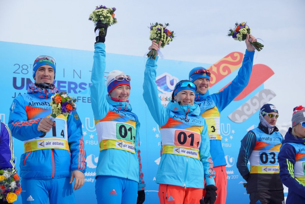 Russia claimed the gold medal in the mixed team biathlon event today ©Almaty 2017