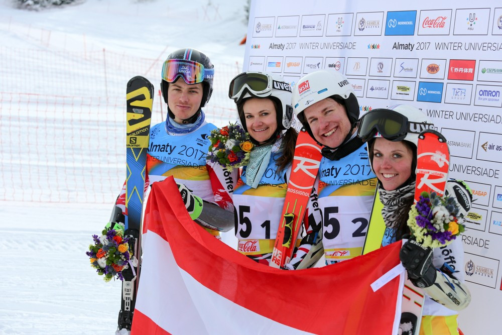 Austria were forced to settle for silver ©Almaty 2017
