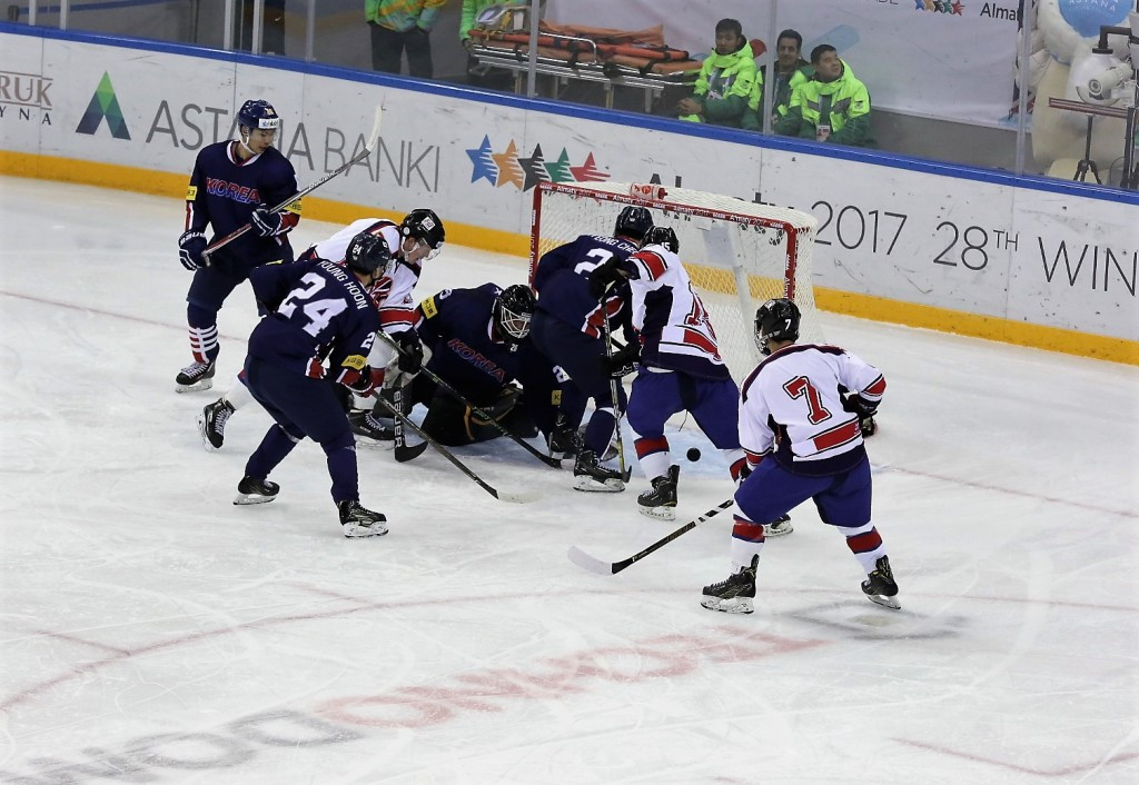 In the men's ice hockey competition, Britain overcame South Korea 3-1 to earn the right to contest the ninth-place play-off against the United States ©Almaty 2017
