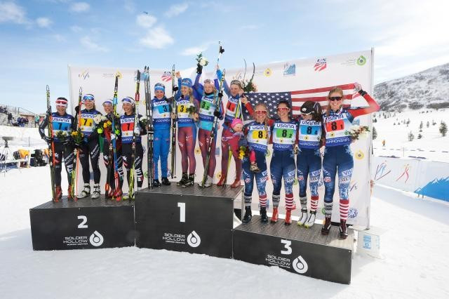 Russia won the women's 4x3.33km relay ©US Ski Team/Tom Kelly