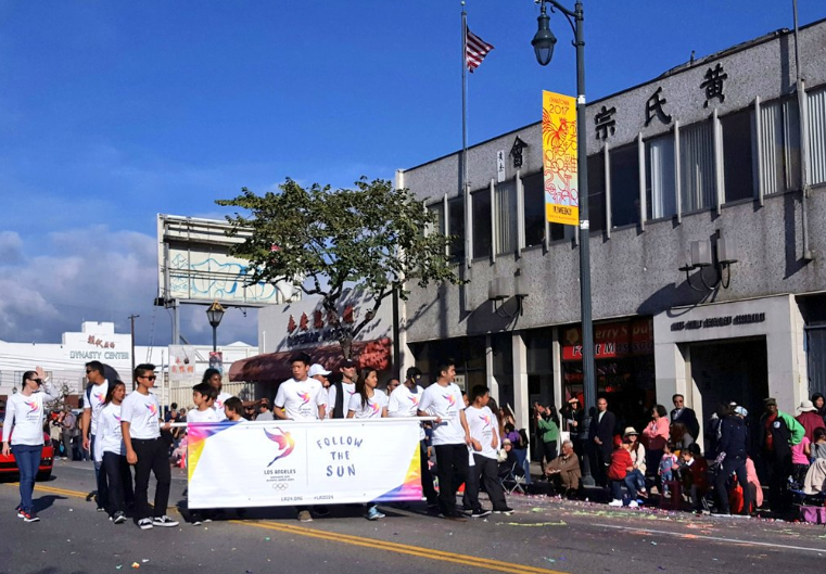 Los Angeles 2024 had a presence at the Lunar New Year celebrations ©US Sports Council/Twitter