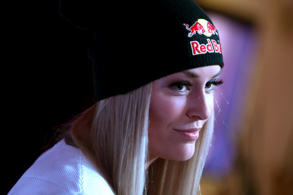 Lindsey Vonn, pictured speaking before the World Championships, will be seeking a return to her best form ©Getty Images