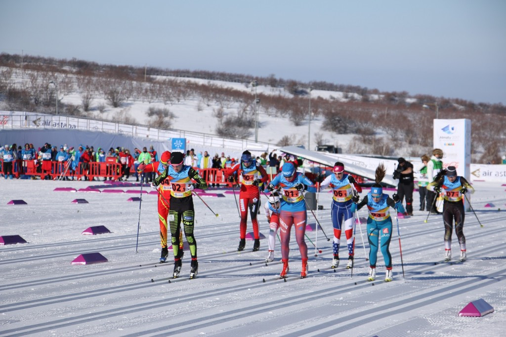 The women's 3x5 kilometres team also secured victory for Russia ©Almaty 2017