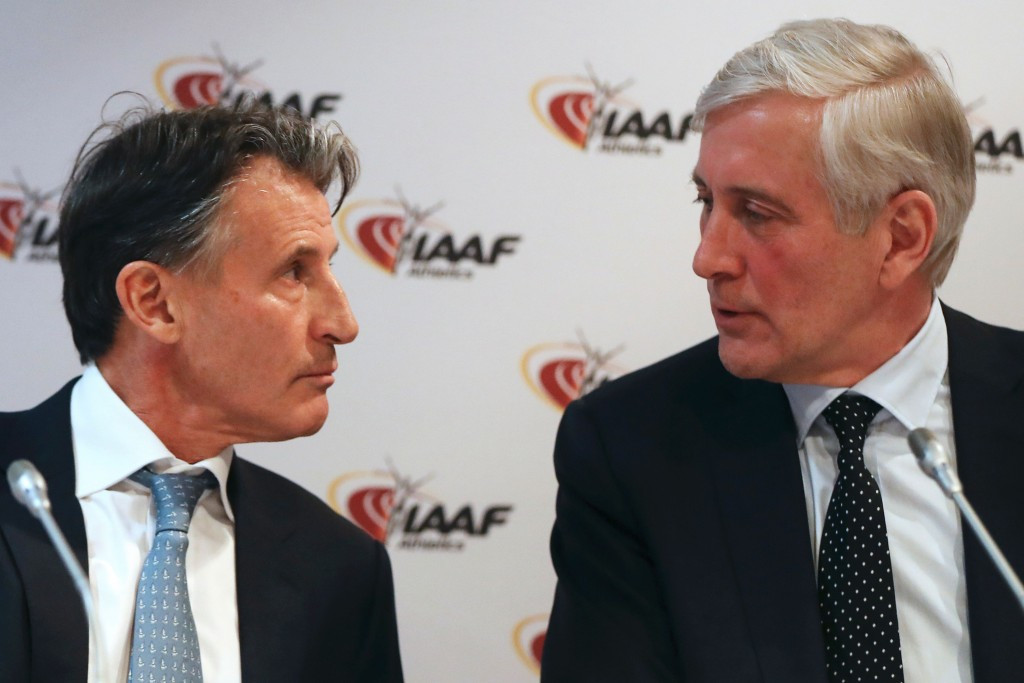 Sebastian Coe, left, and Rune Andersen have announced a new pathway for the reintegration of the Russian Athletics Federation ©Getty Images