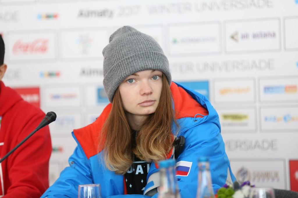 Anastasiia Loginova extended Russian dominance in the women's big air event ©Almaty 2017