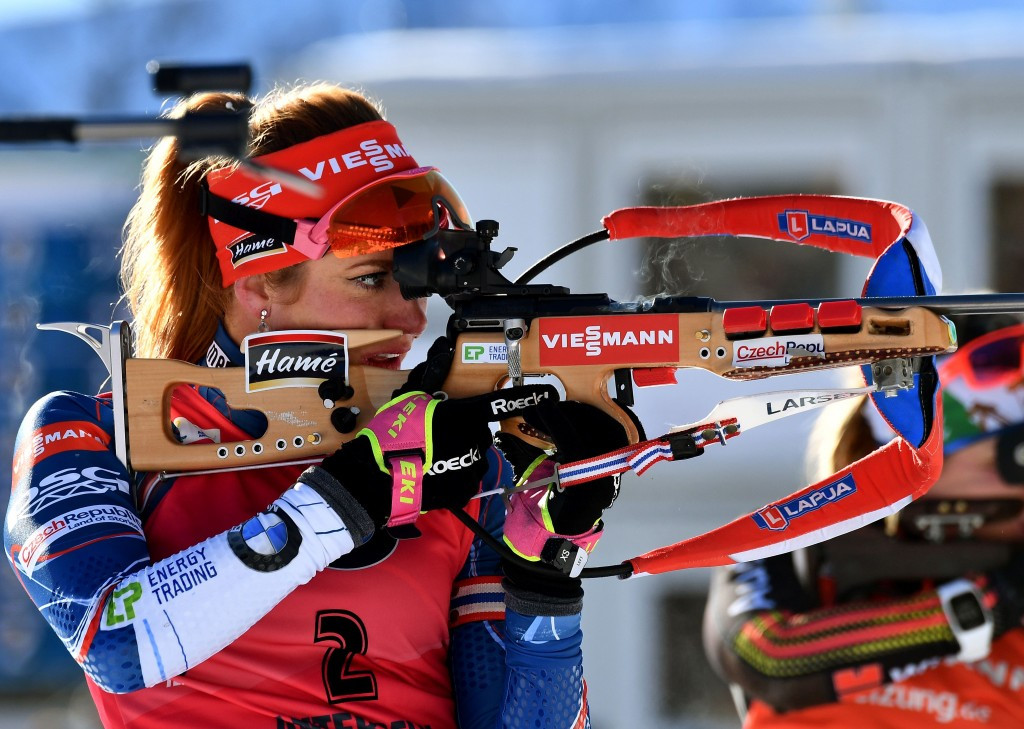 Gabriela Koukalová of the Czech Republic will hope to win her first-ever individual World Championships gold medal ©Getty Images