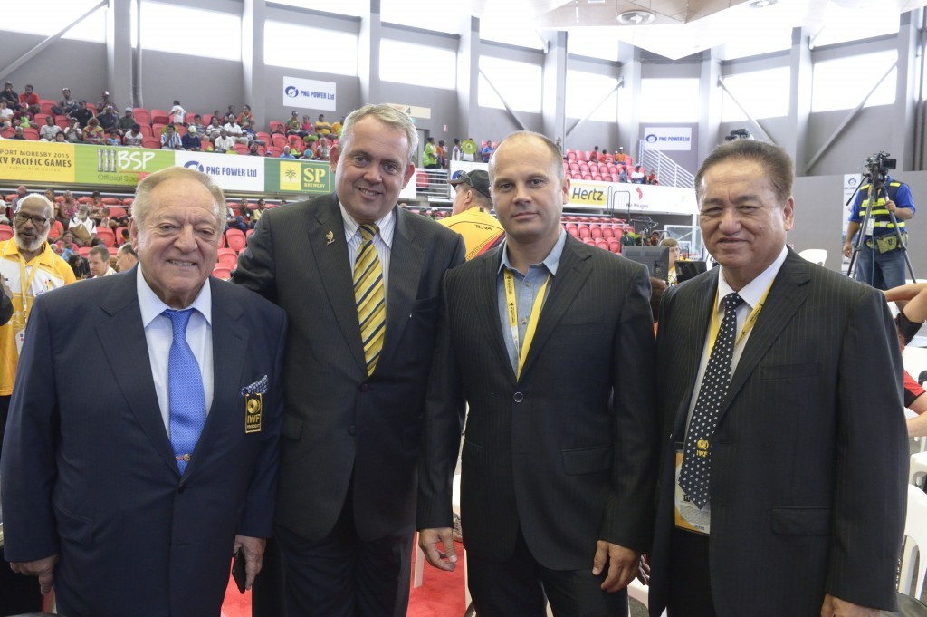 International Weightlifting Federation President Tamás Aján attended the Pacific Games here in Port Moresby along with other dignitaries