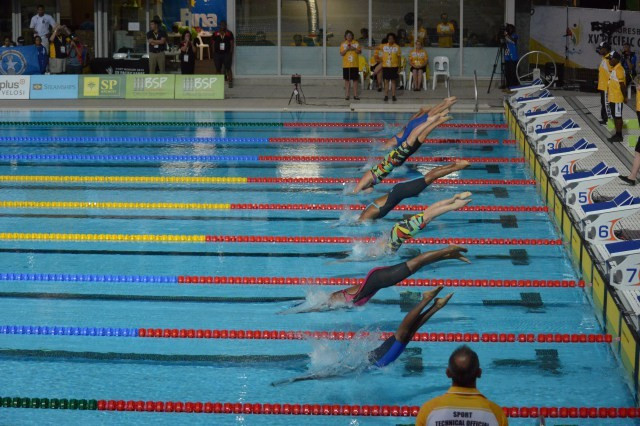 Another seven medals were won on an entertaining night of swimming at the Taurama Aquatic Centre ©Port Moresby 2015