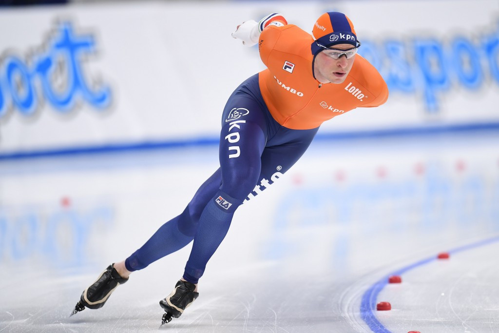 Sven Kramer doubled his gold medal tally by winning the 10,000 metres at the World Single Distances Speed Skating Championships ©Getty Images