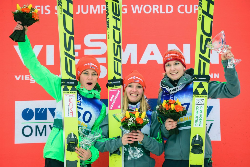 Germany make history with women's 1-2-3 at FIS Ski Jumping World Cup