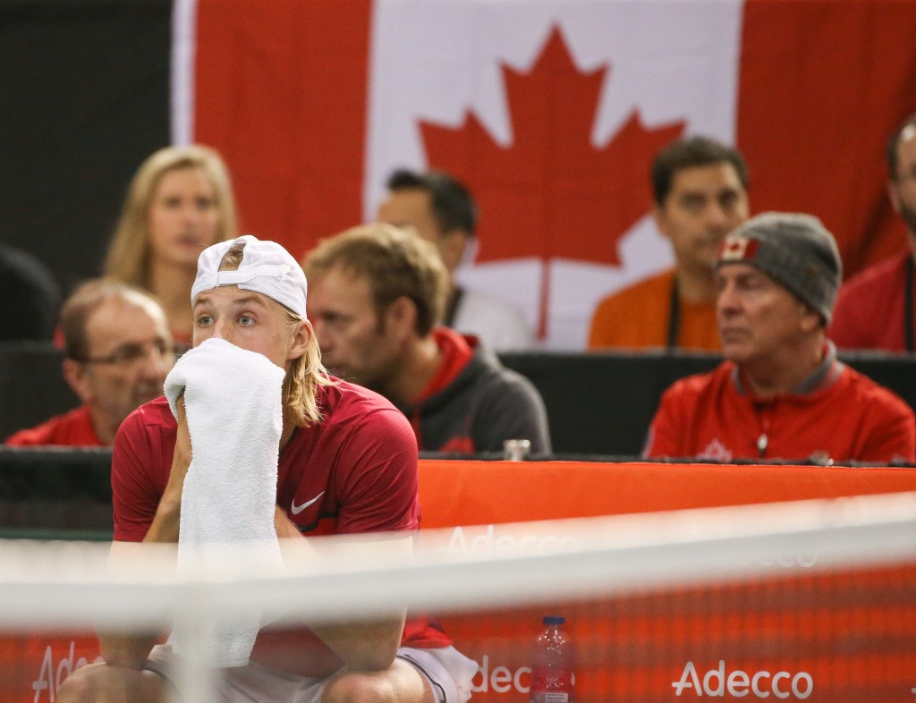 Canada's Denis Shapovalov was disqualified as a result of the incident ©Getty Images