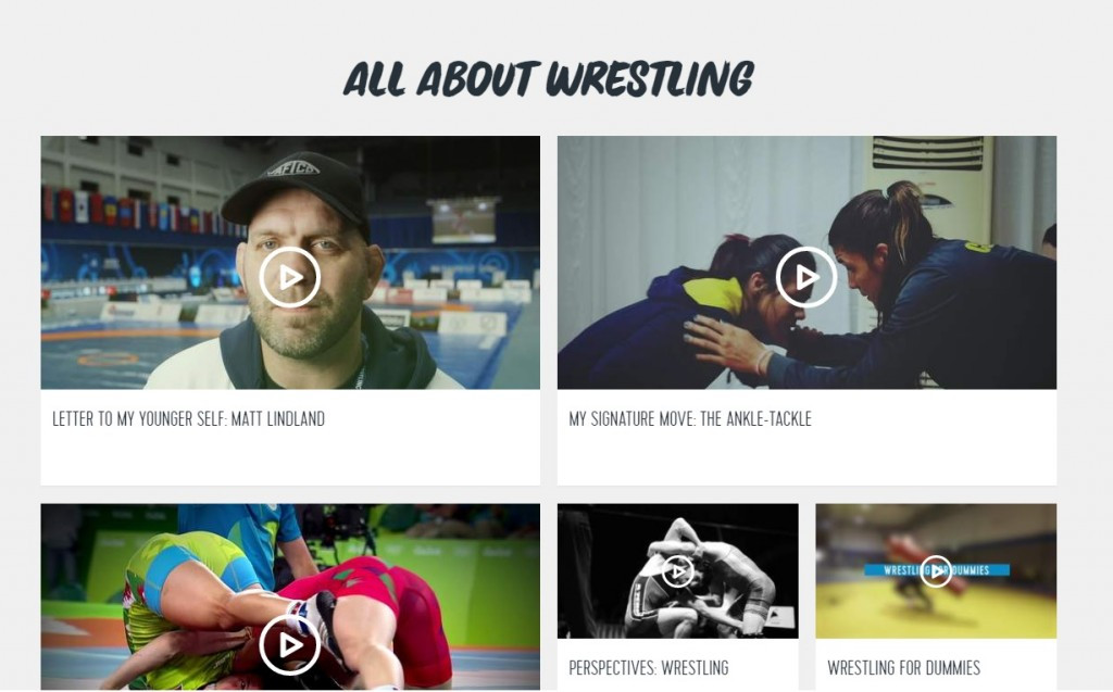 Wrestling has its own dedicated sports page on the Olympic Channel website ©Olympic Channel