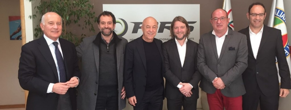 FIRS President Sabatino Aracu has met with a delegation from the Barcelona 2019 World Roller Games ©FIRS