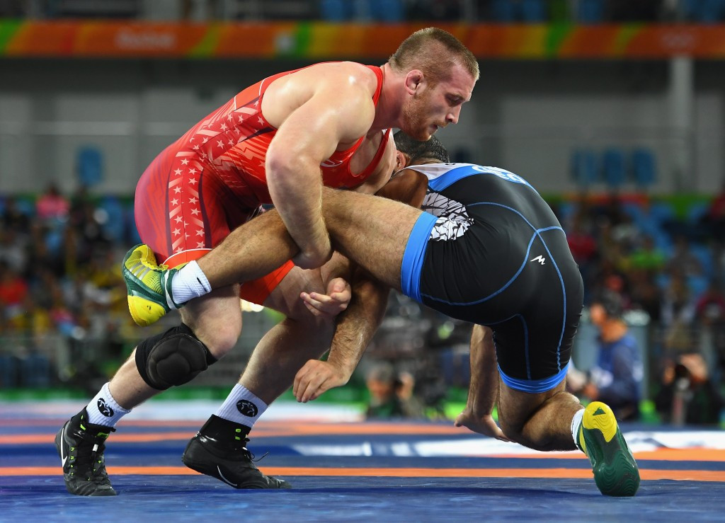 Kyle Snyder, left, is a member of the United States team ©Getty Images