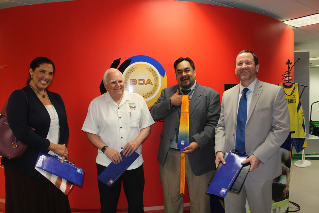 The Barbados Olympic Association hosted three representatives from the United States Embassy ©BOA