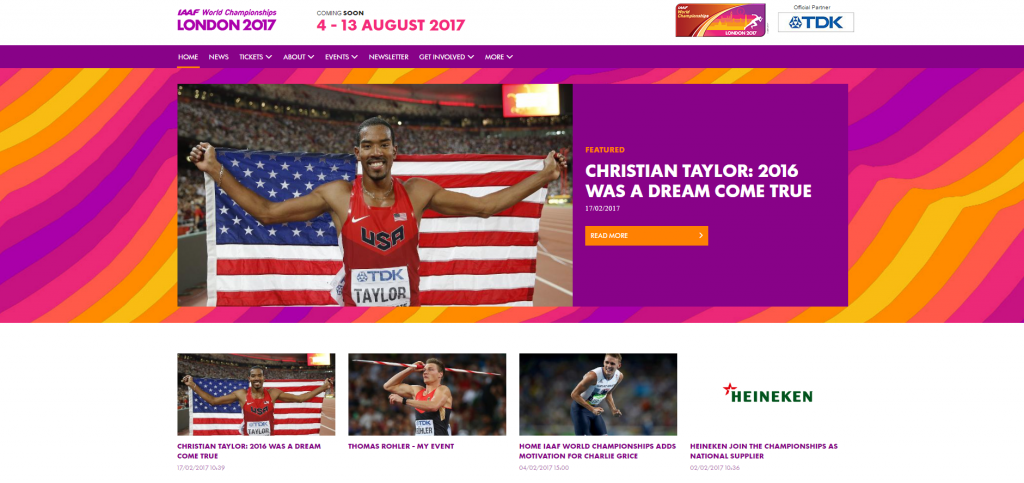The digital platform for the London 2017 IAAF World Championships ©IAAF