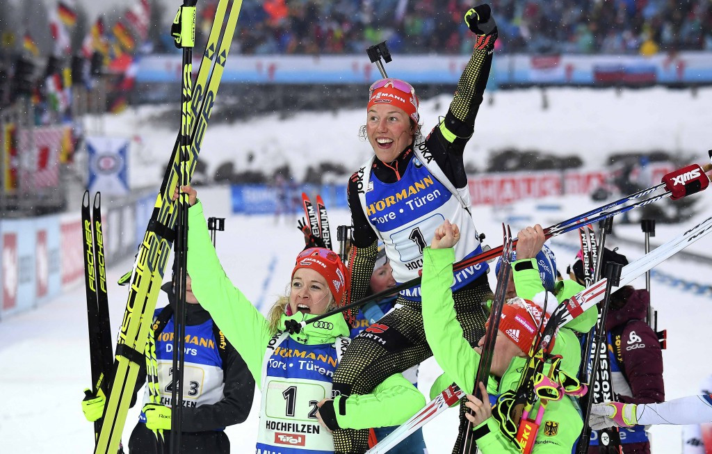 Germany claimed their fourth relay win of the season today after taking the women’s 6x4km title at the IBU World Championships in Austrian town Hochfilzen ©Getty Images