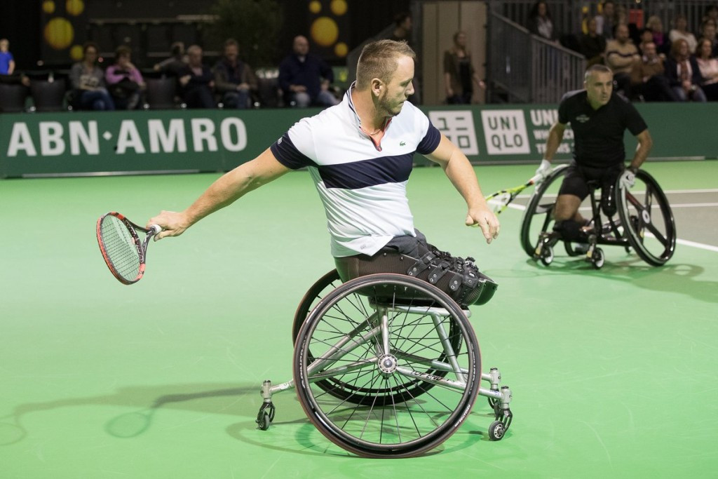 Nicolas Peifer partnered fellow Frenchman Stephane Houdet to the doubles title at the ABN AMRO World Wheelchair Tennis Tournament in Dutch city Rotterdam today ©Wheelchair Tennis/Twitter/Hannie Verhoeven