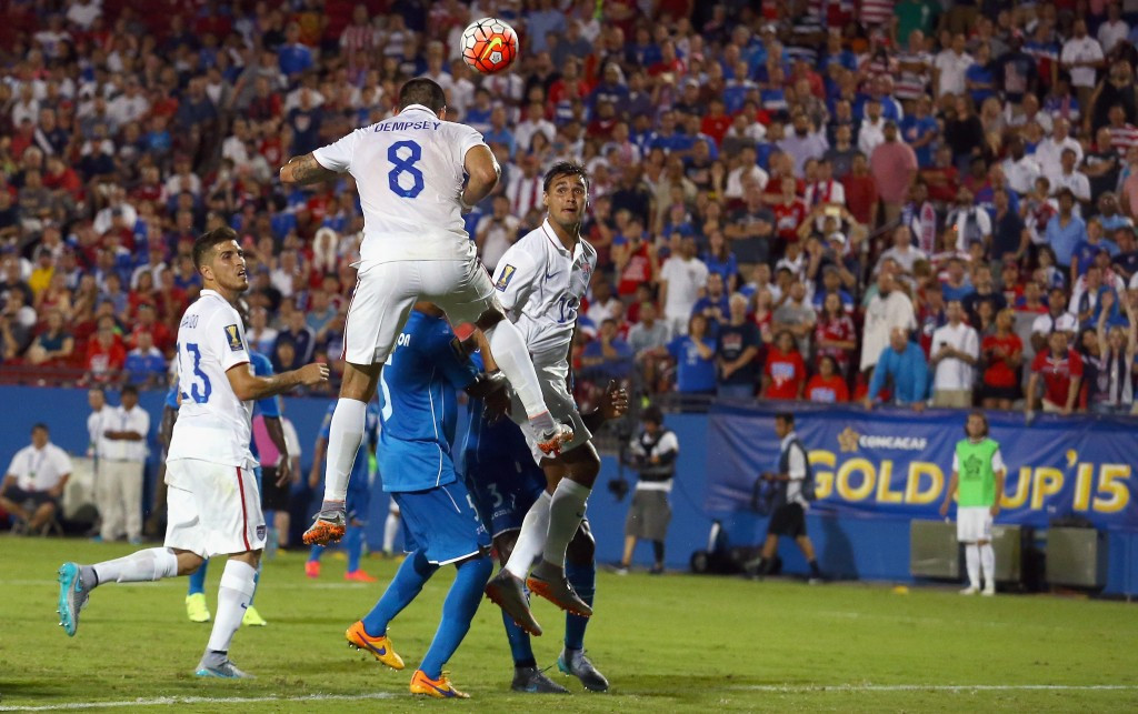 Clint Dempsey scored twice to give the United States a 2-1 victory over Honduras ©Getty Images