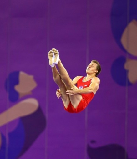 Russia's Ushakov tops men's qualification at Trampoline World Cup in Baku