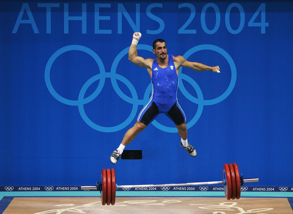 Greece's Pyrros Dimas is a triple Olympic gold medallist ©Getty Images
