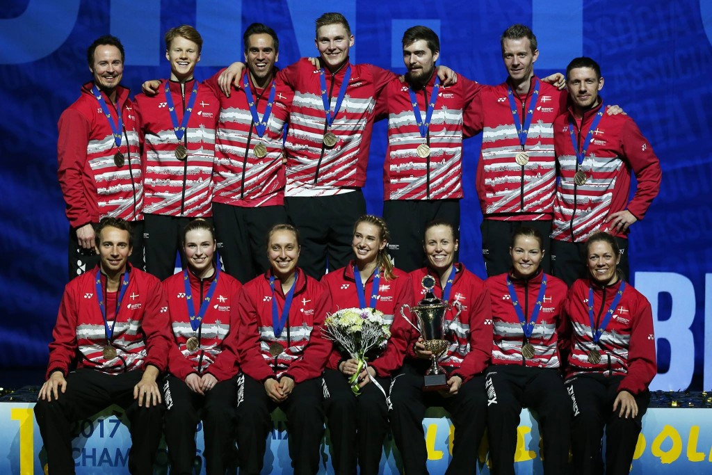 Denmark have won the 2017 European Mixed Team Badminton Championships in Lubin ©Badminton Europe/Ben Phelan