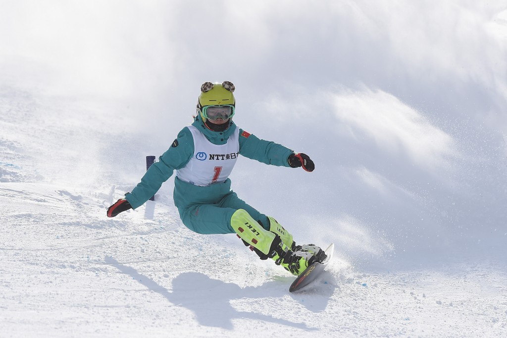 China's Zang Ruxin earned her first Asian Winter Games gold medal with victory in the women's snowboard slalom event after finishing second in the giant slalom yesterday ©Getty Images