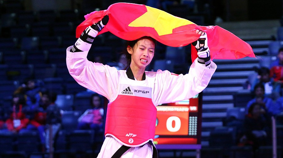 Thi Kim Ngan Ho won Vietnam's only medal at the 2016 WTF World Taekwondo Junior Championships ©WTF