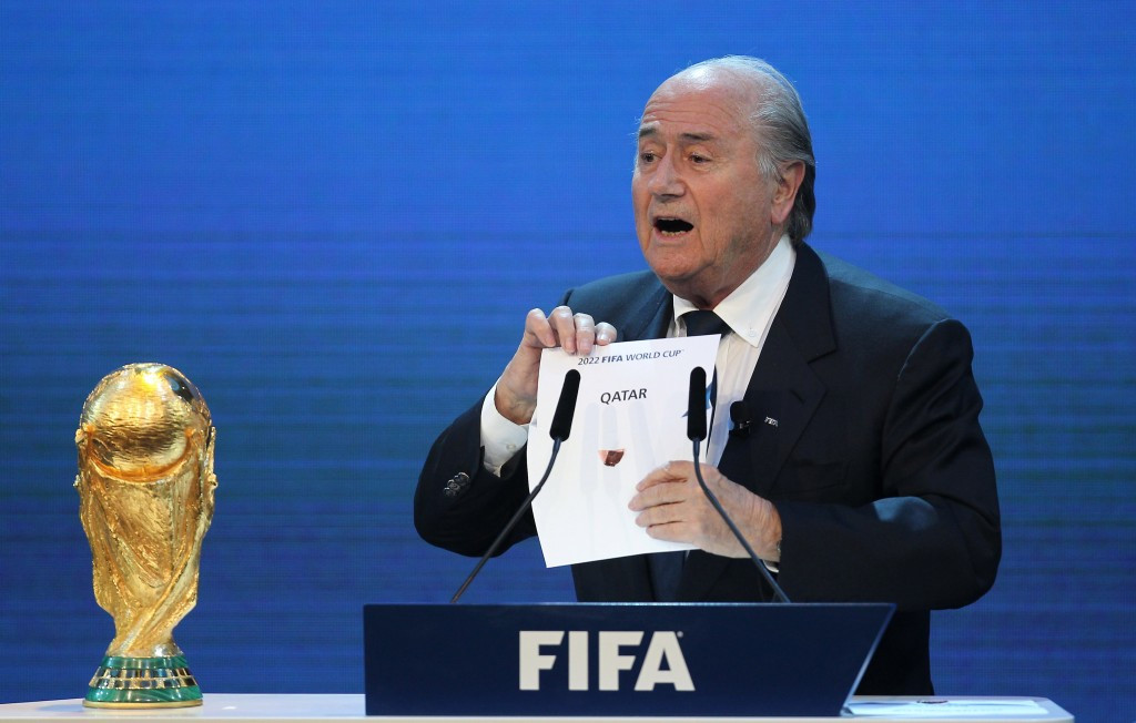 FIFA, under former President Sepp Blatter, controversially awarded the 2018 and 2022 World Cups together in 2010 to Russia and Qatar respectively ©Getty Images